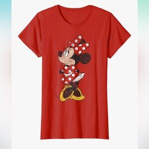 Disney Red Minnie Mouse distressed T-Shirt